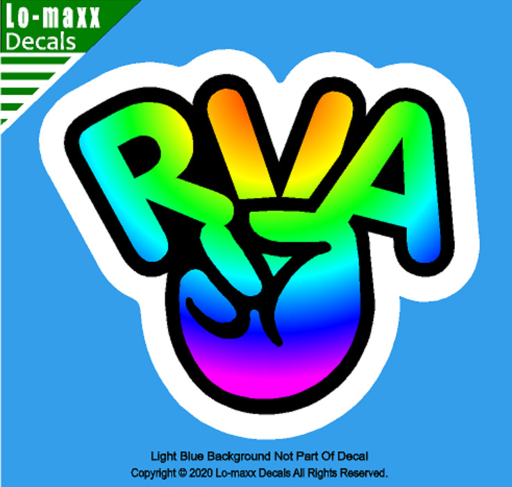 RVA Richmond Virginia Peace Unique Custom Design Colorful Printed Vinyl Sticker