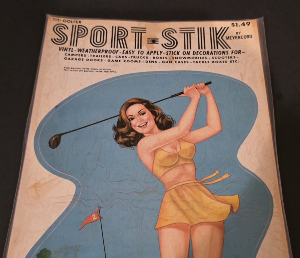 1960's-70's SPORT STIK Original Vinyl Sticker-Decal-UNUSED-Great Display-NOS