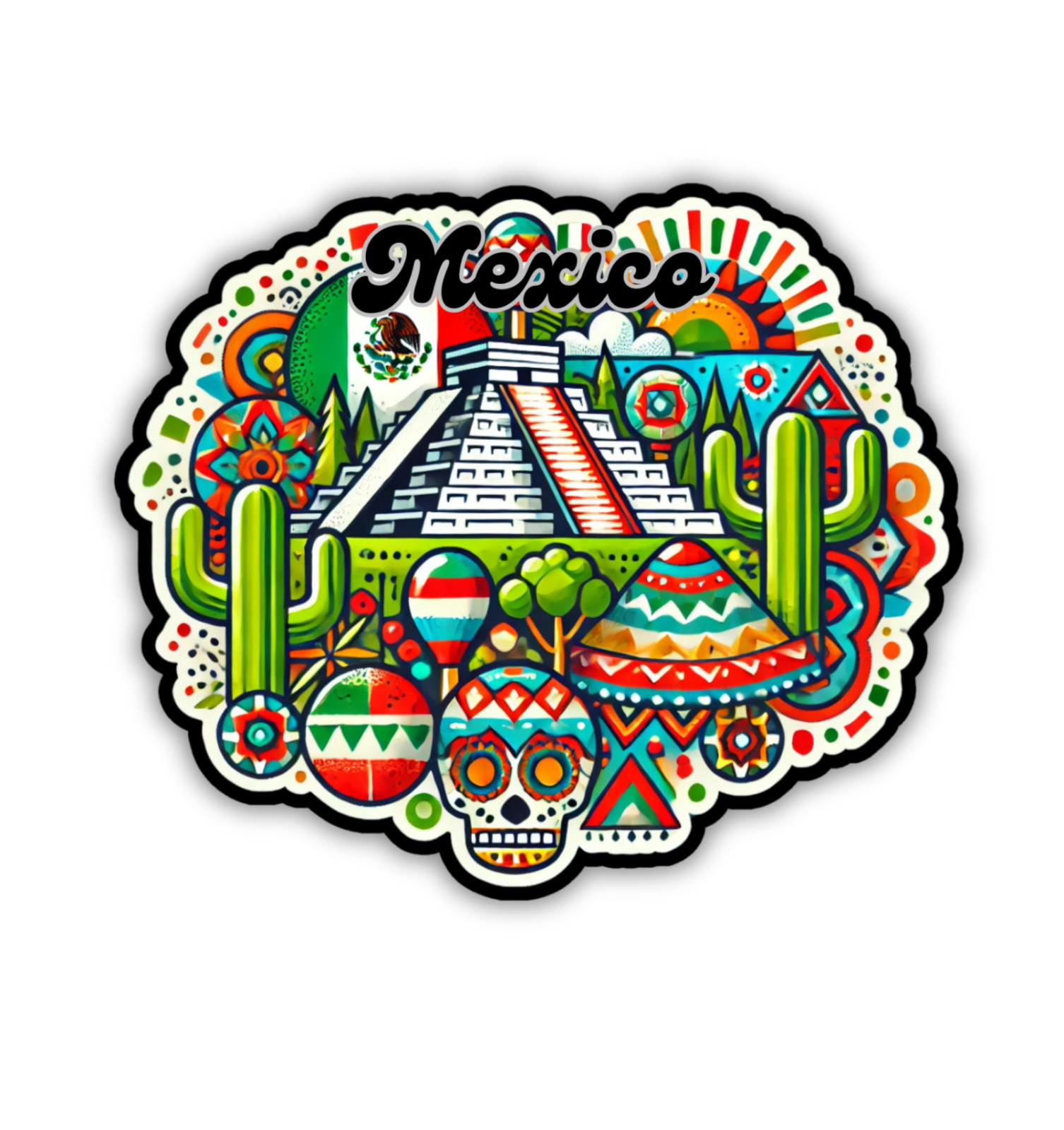 Mexico Fridge Magnet or Laptop Sticker