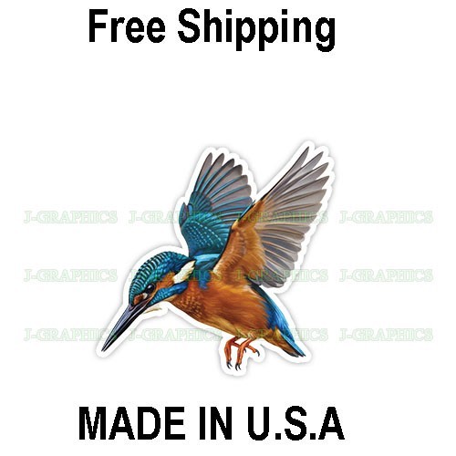 Kingfisher Bird Vinyl Sticker Decal Wildlife Nature A