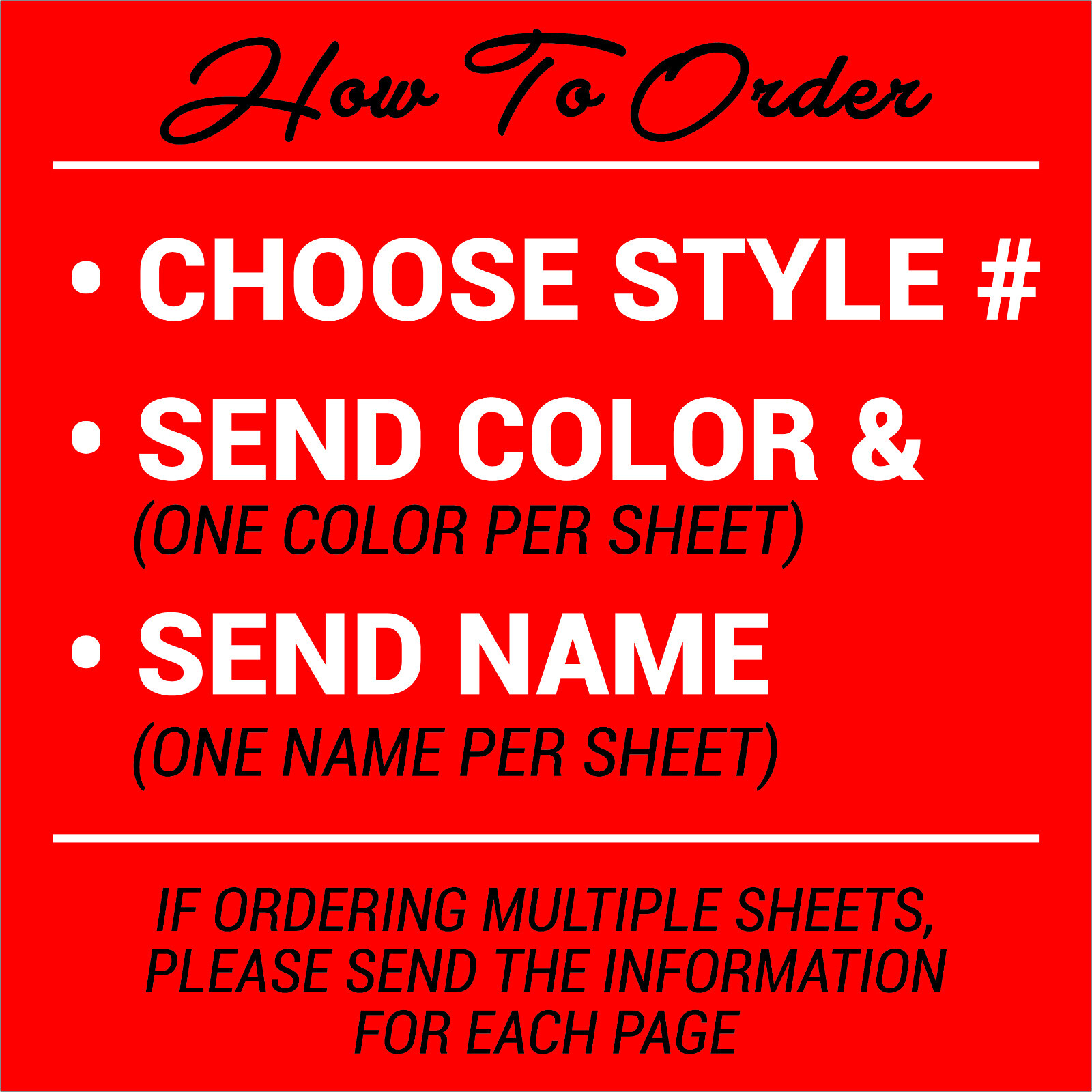 Custom Name Vinyl Decals Labels 5×7 Sheet for Back to School