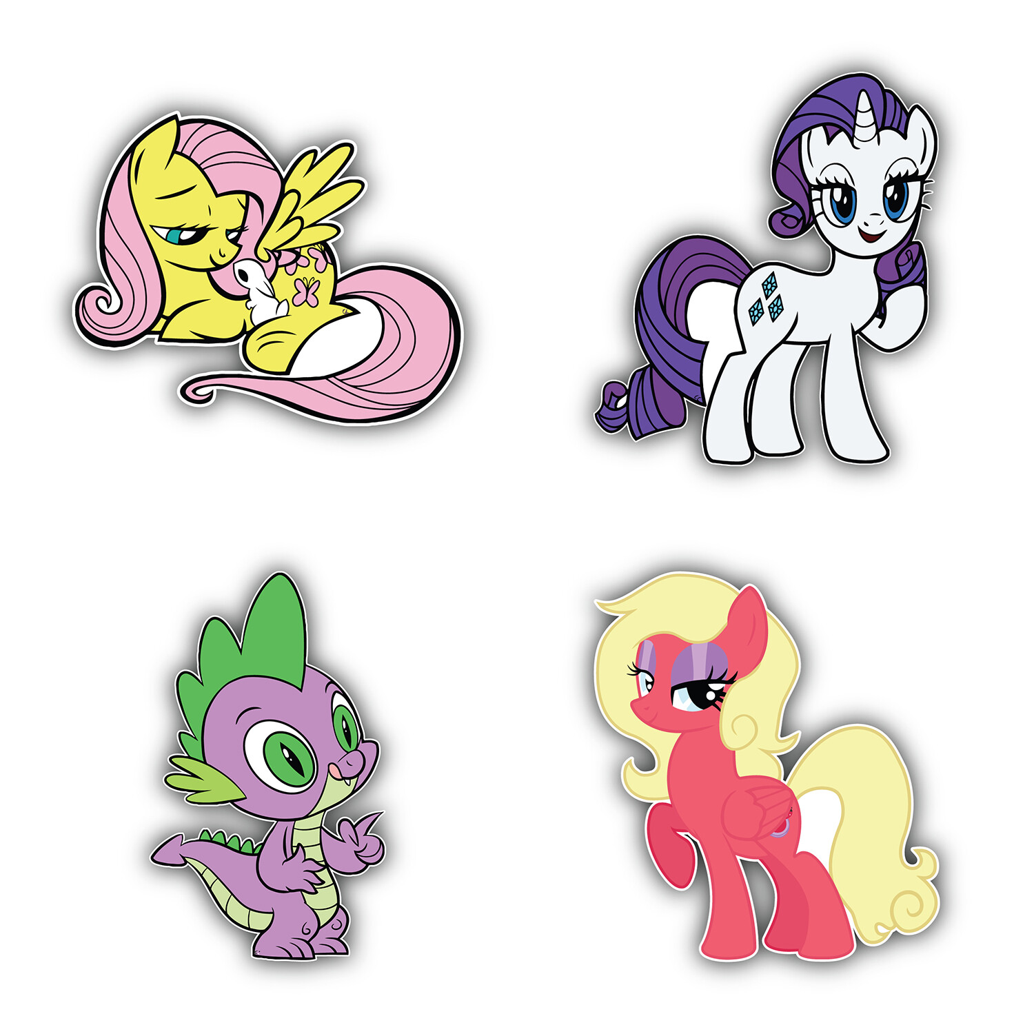 My Little Pony Cartoon Set Of 4 Vinyl Sticker Decal – 5" longer side ID:2