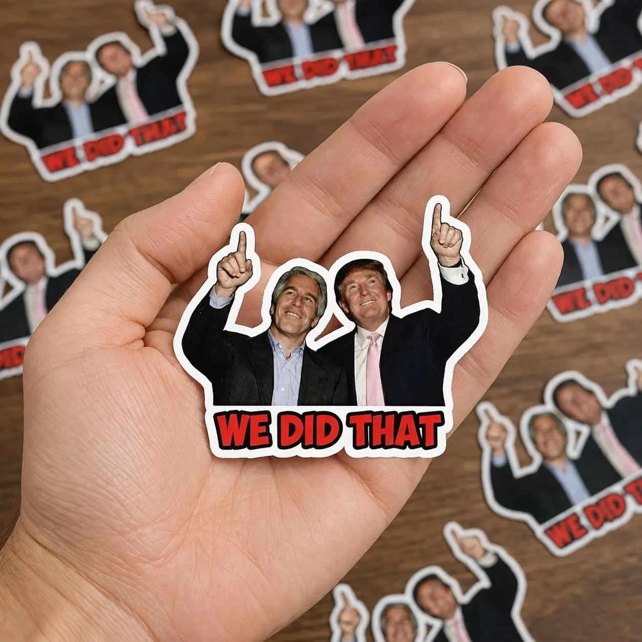 100 PCS We Did That Sticker Pack, Trump Epstein I Did That Anti-Trump Sticker,Tr