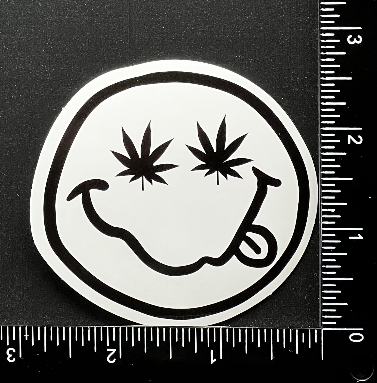Stoned Smiley Face – Vinyl Sticker – Heavy Duty