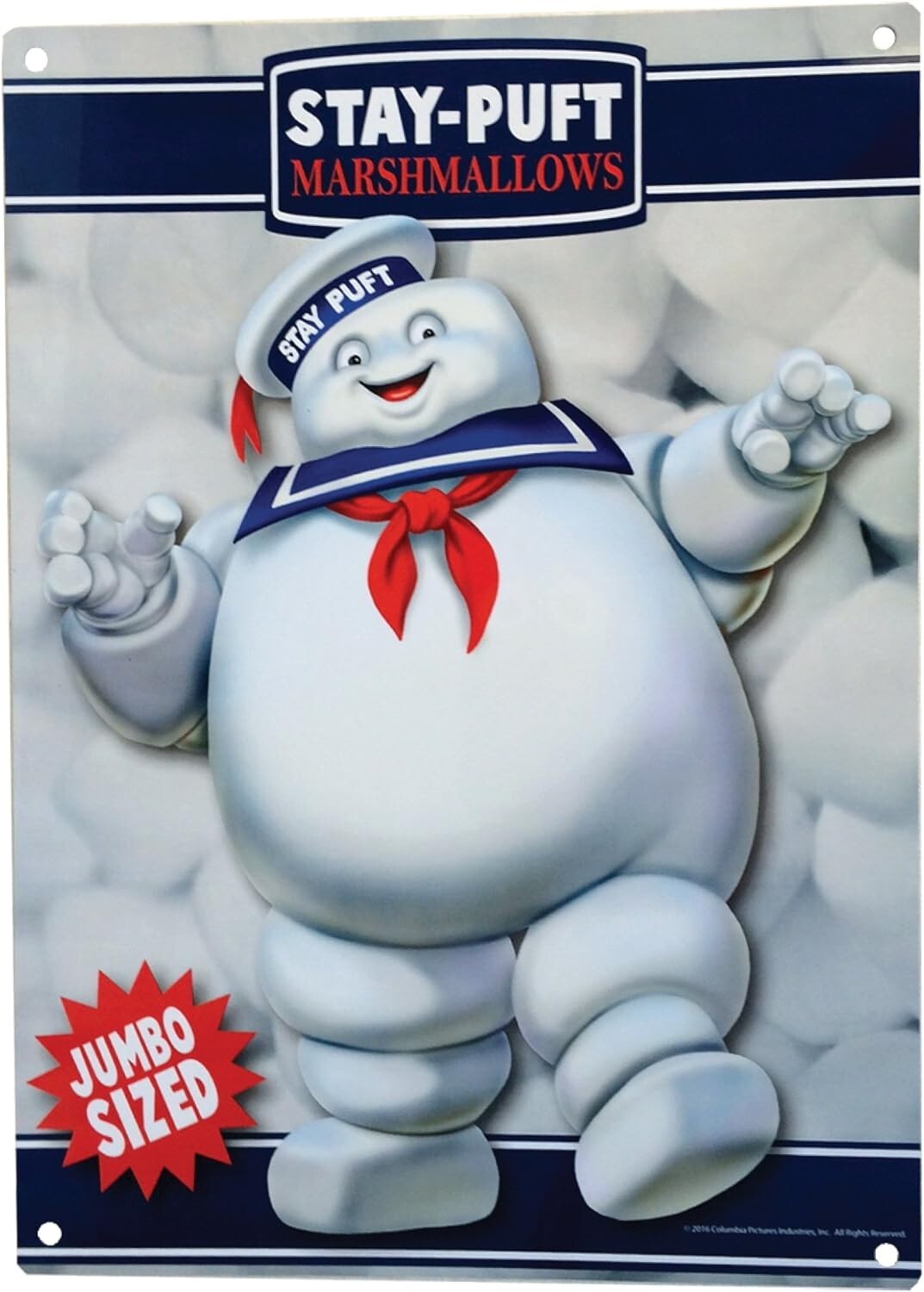 Ghostbusters Stay Puft Metal Sign, 10", Multicolor