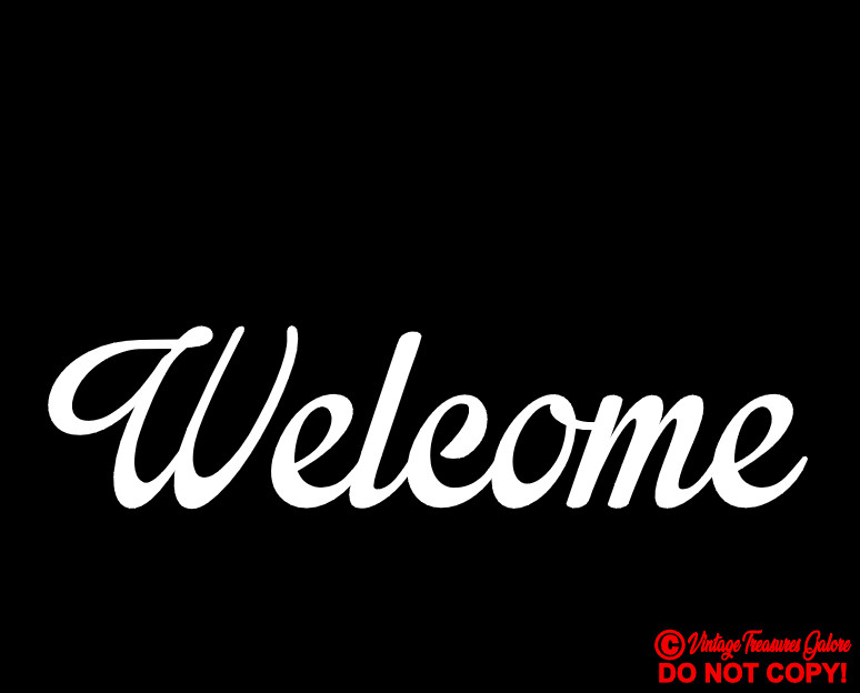 WELCOME Vinyl Decal Sticker Home Business Door Wall Window Entrance Lettering