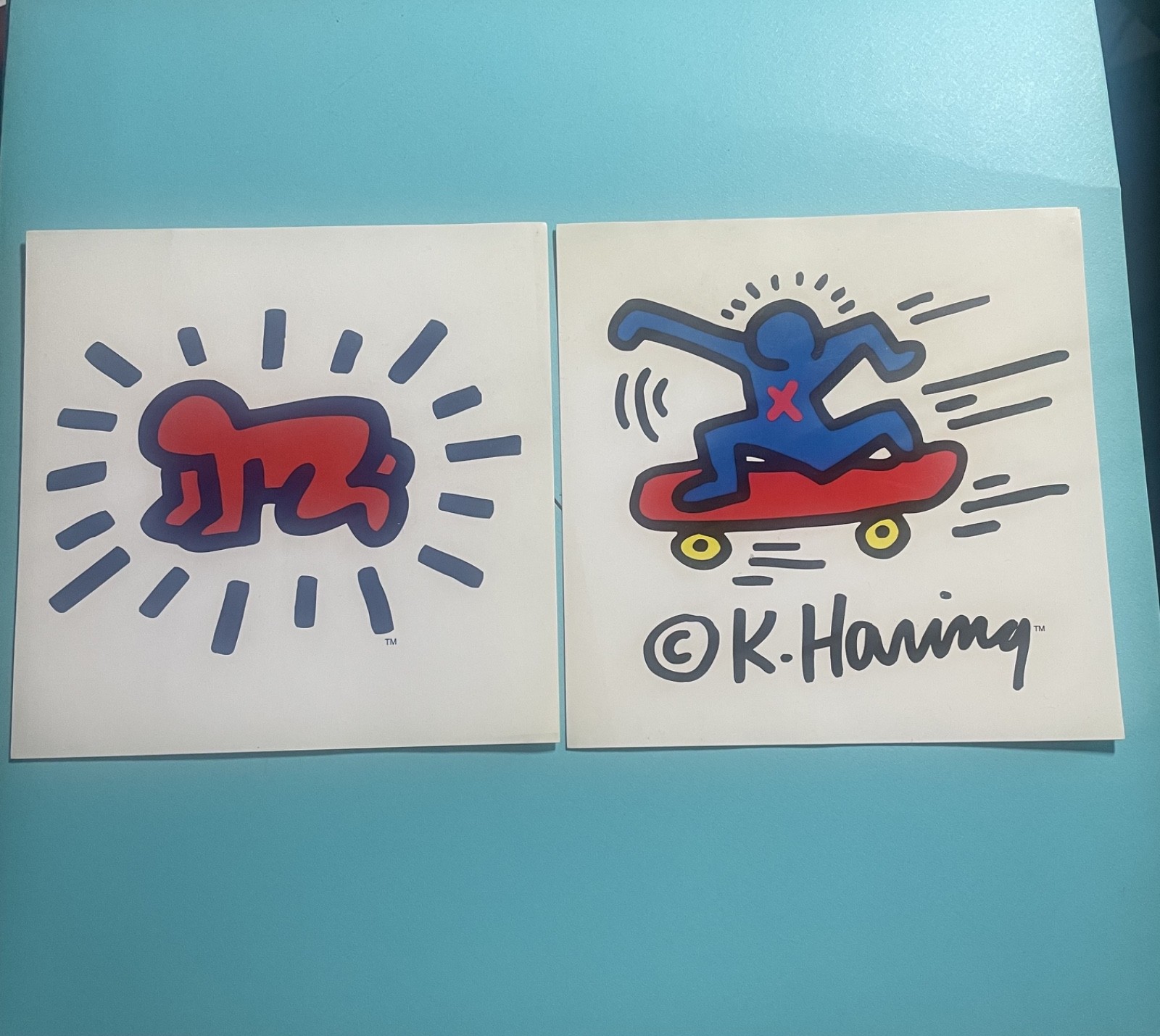 Keith Haring Sticker decals from Pop Shop NYC rare Baby & Skateboard sticker