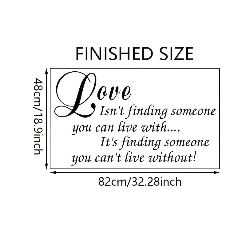 Love Quote Wall Decal Removable Contemporary Letter Print Home Decor