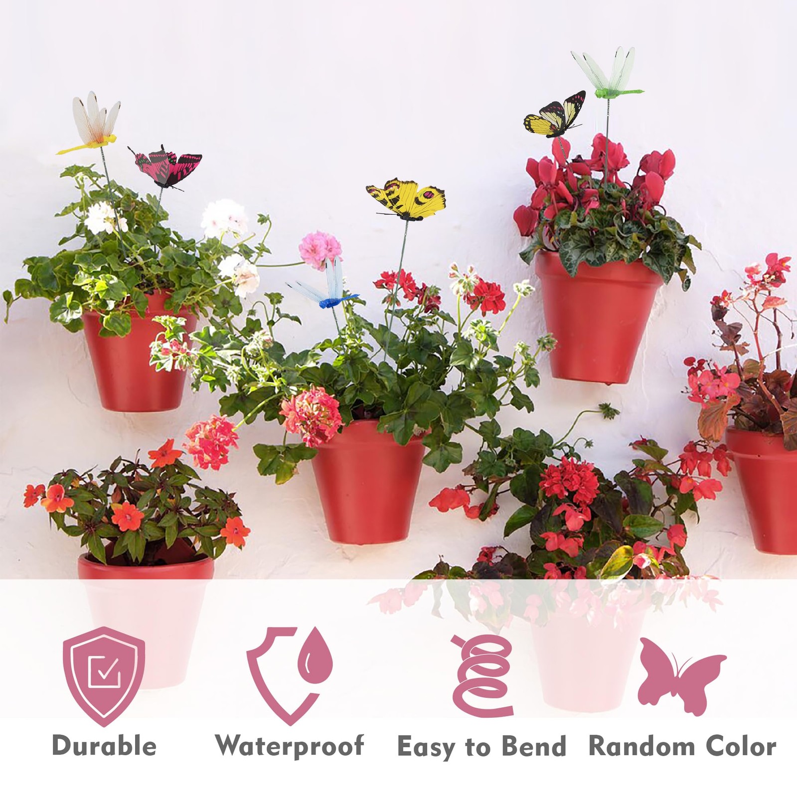 CAMATET 80 Pcs Decorative Butterfly Garden 80pcs-2.8"（Width）, 80- Multi Color