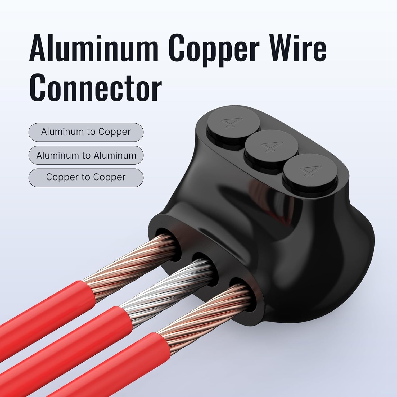 3 Port Insulated Multi Tap Connector 4-14 AWG Aluminum to Copper Wire Connectors
