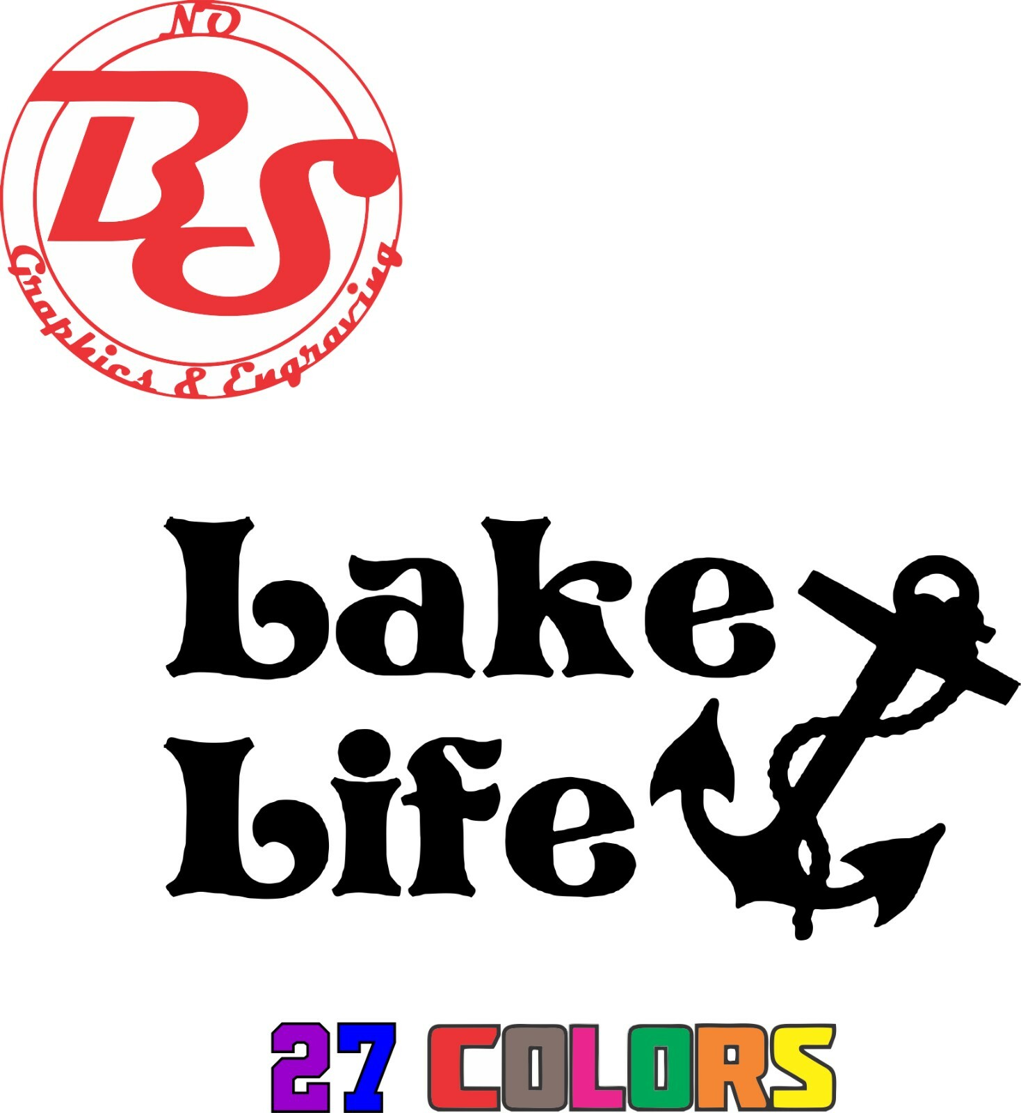 6" Lake Life Pontoon Vinyl Decal Party Boat Sticker Fishing Summer Fish Car noBS