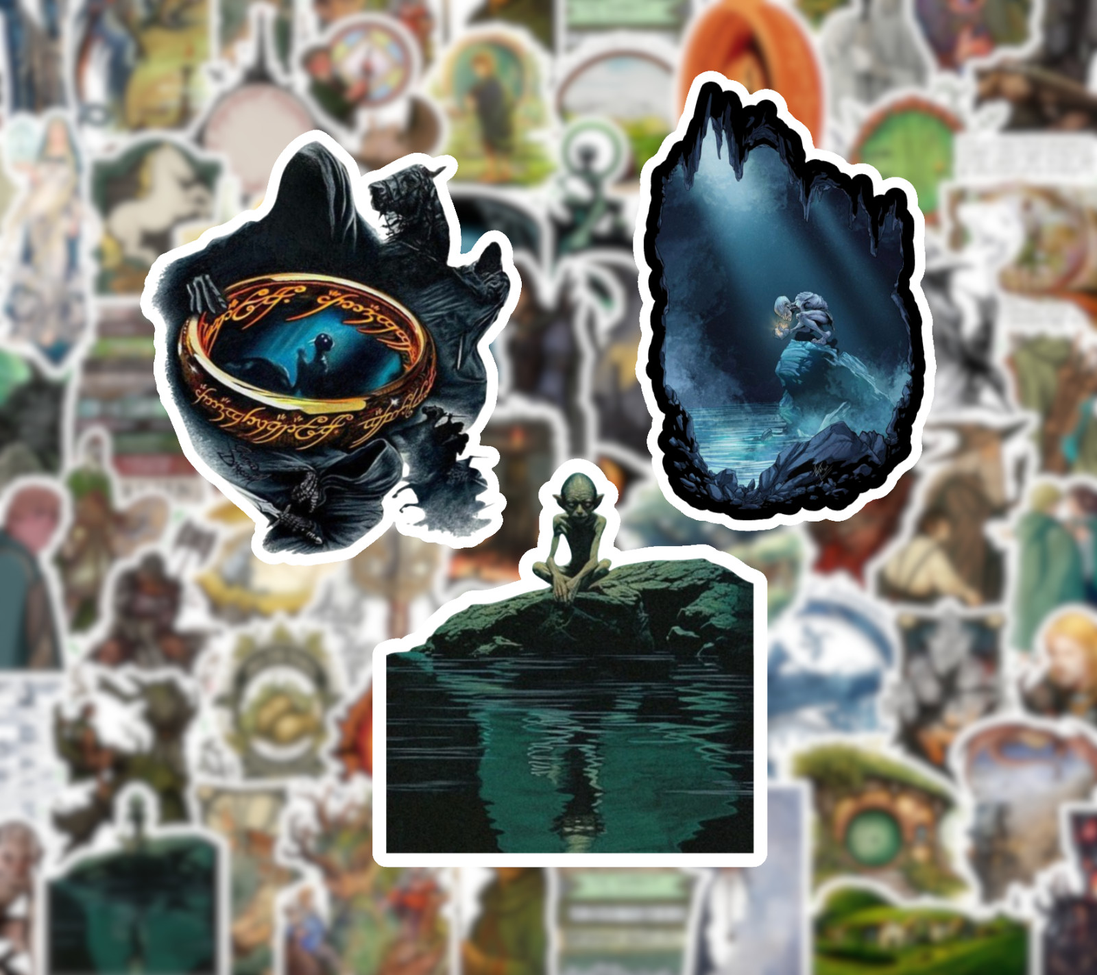 25/50 Lord of the Rings Sticker Pack – Waterproof Vinyl – Hobbi Tolkien Shire