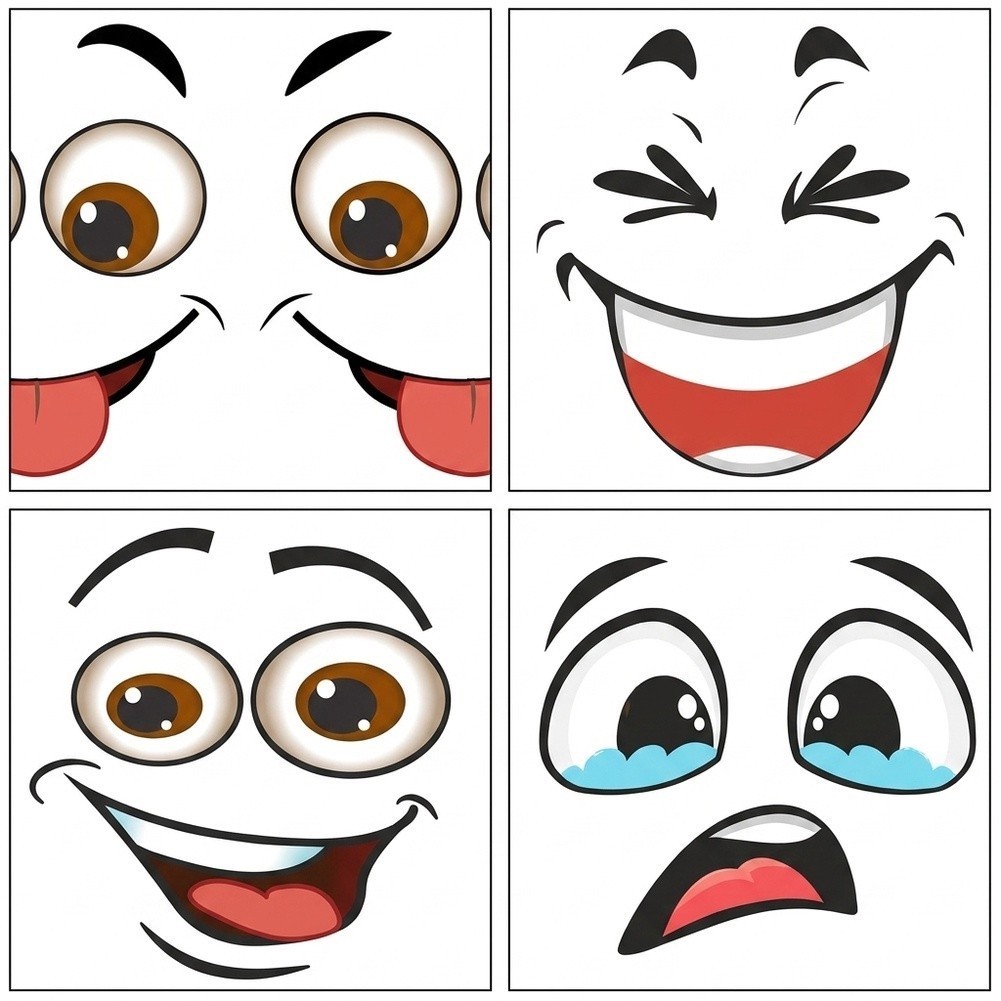 Fun Emoticon Vinyl Stickers for Wheelie Bins 15×32 Inch For Trash Can Decor