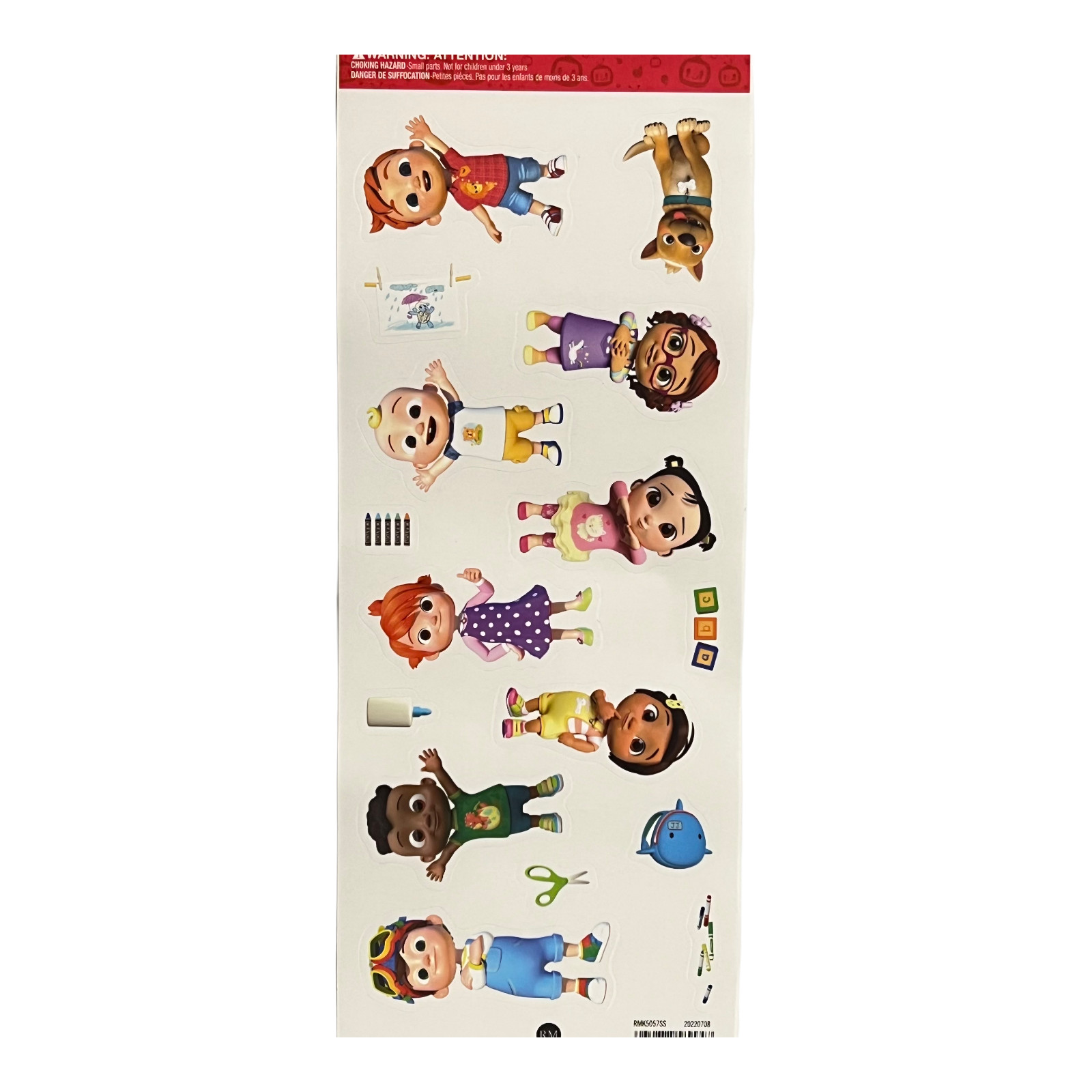 Cocomelon 16 Wall Decals Removable Moonbug JJ TomTom Yoyo Cody 3-4" Tall