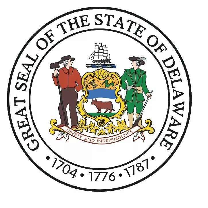 Delaware State Seal Sticker Decal R528