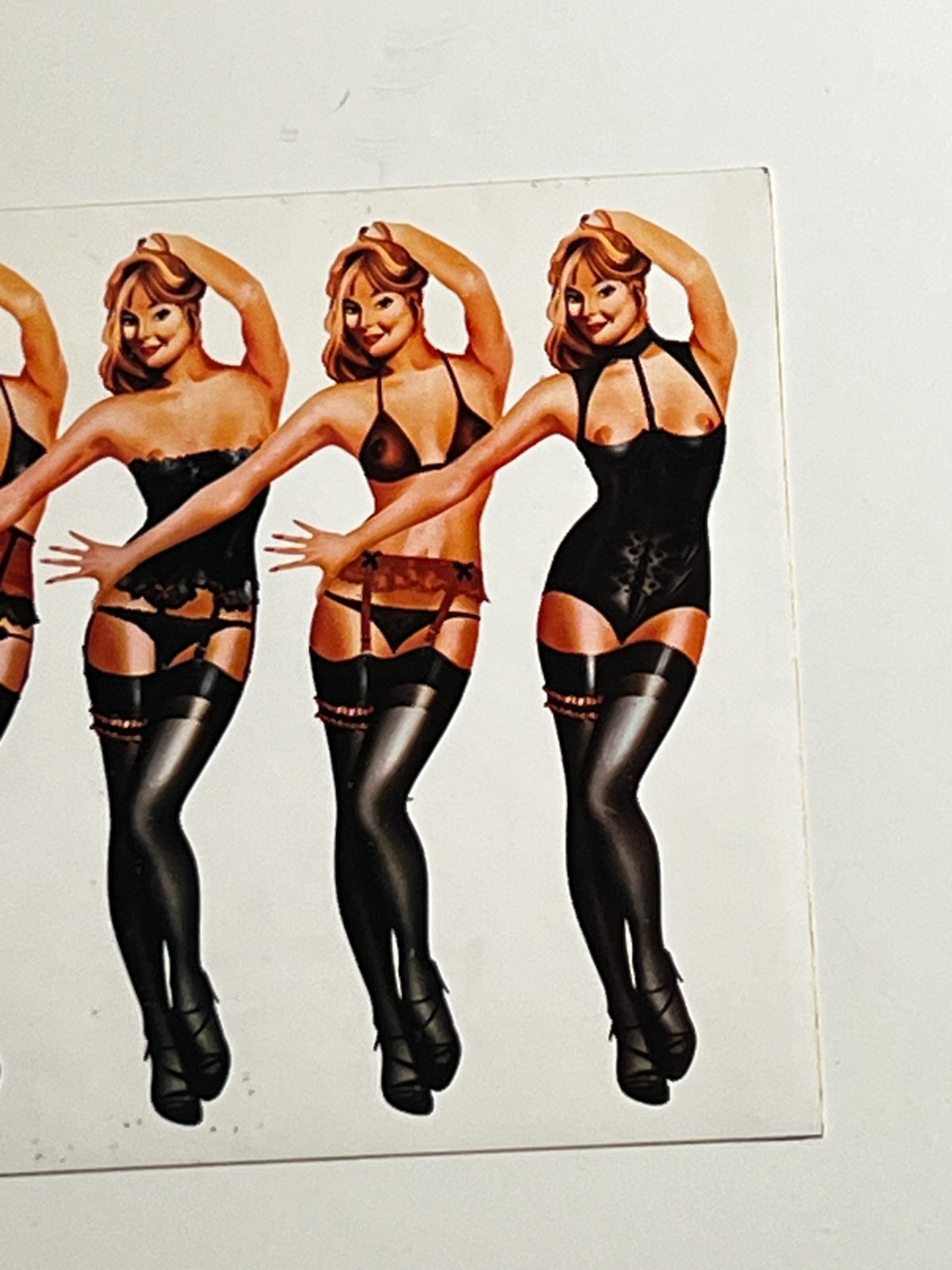 1974 FIORUCCI 7 Women in Lingerie Sticker Very RARE & Cool Milano !
