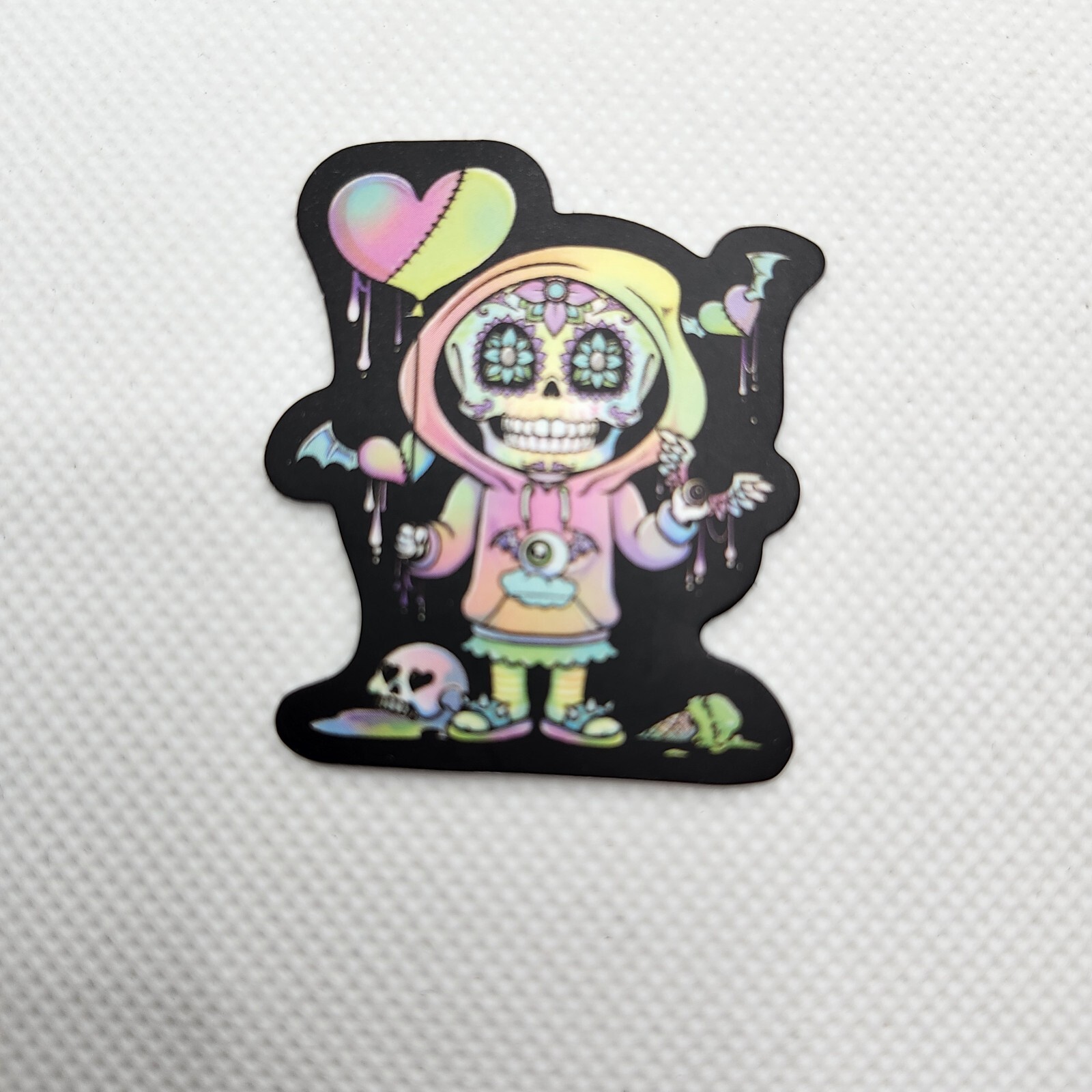Lot Of 9 Morbid Goth Creepy Cute Dark Pastel Vinyl Waterproof Stickers Skulls