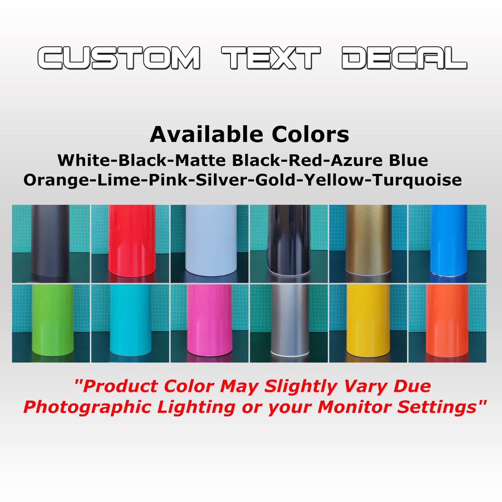 Custom text die-cut no background Lettering name car decal Vinyl waterproof v3