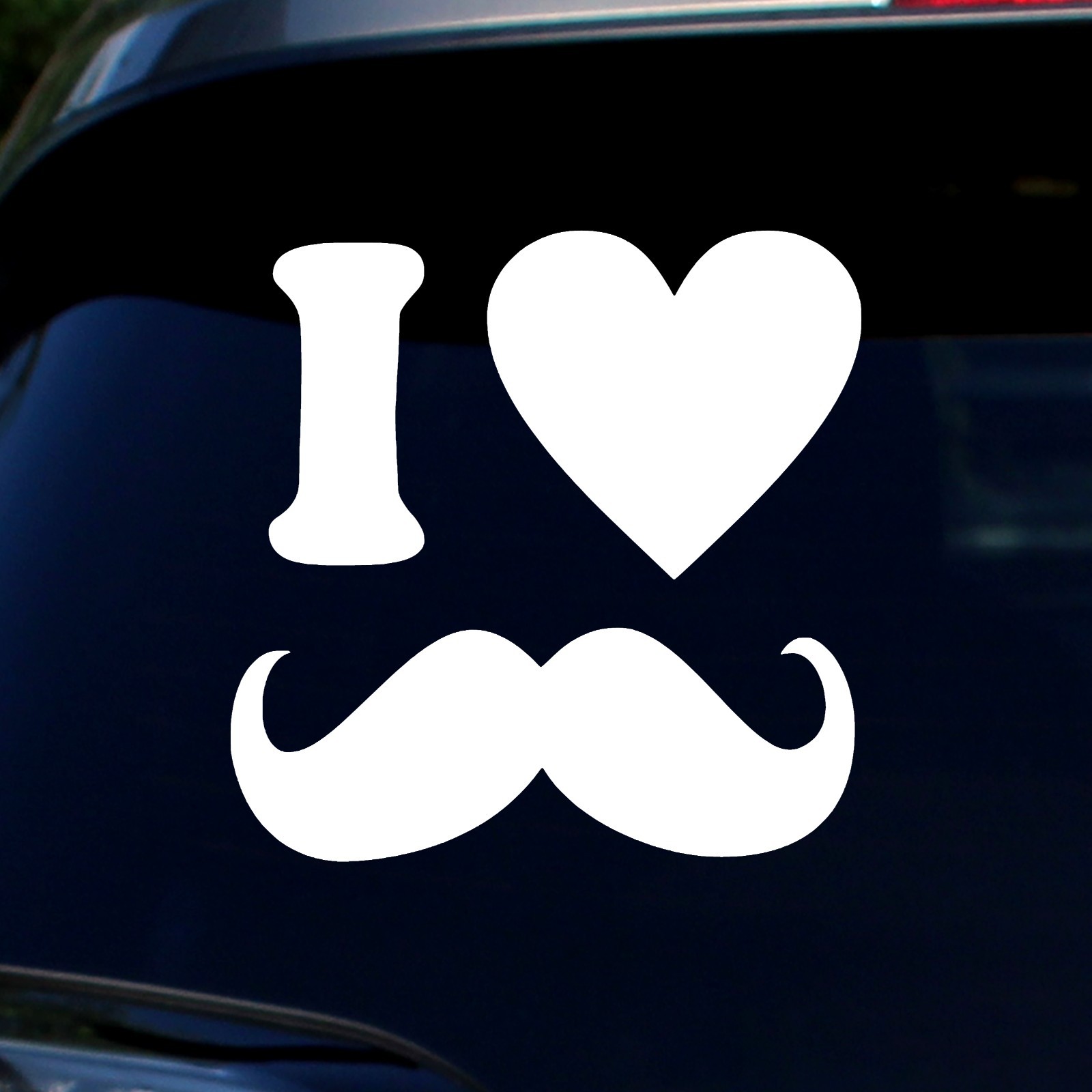 Mustache Lovers Decal I Love Mustaches Sticker