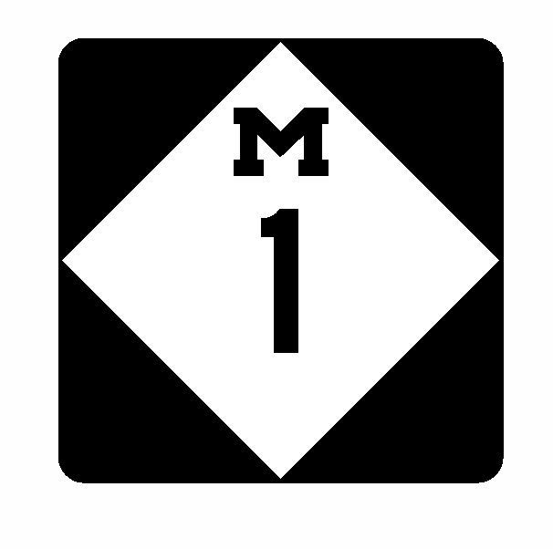 Michigan Route 1 Sticker Decal R1112 Highway Sign
