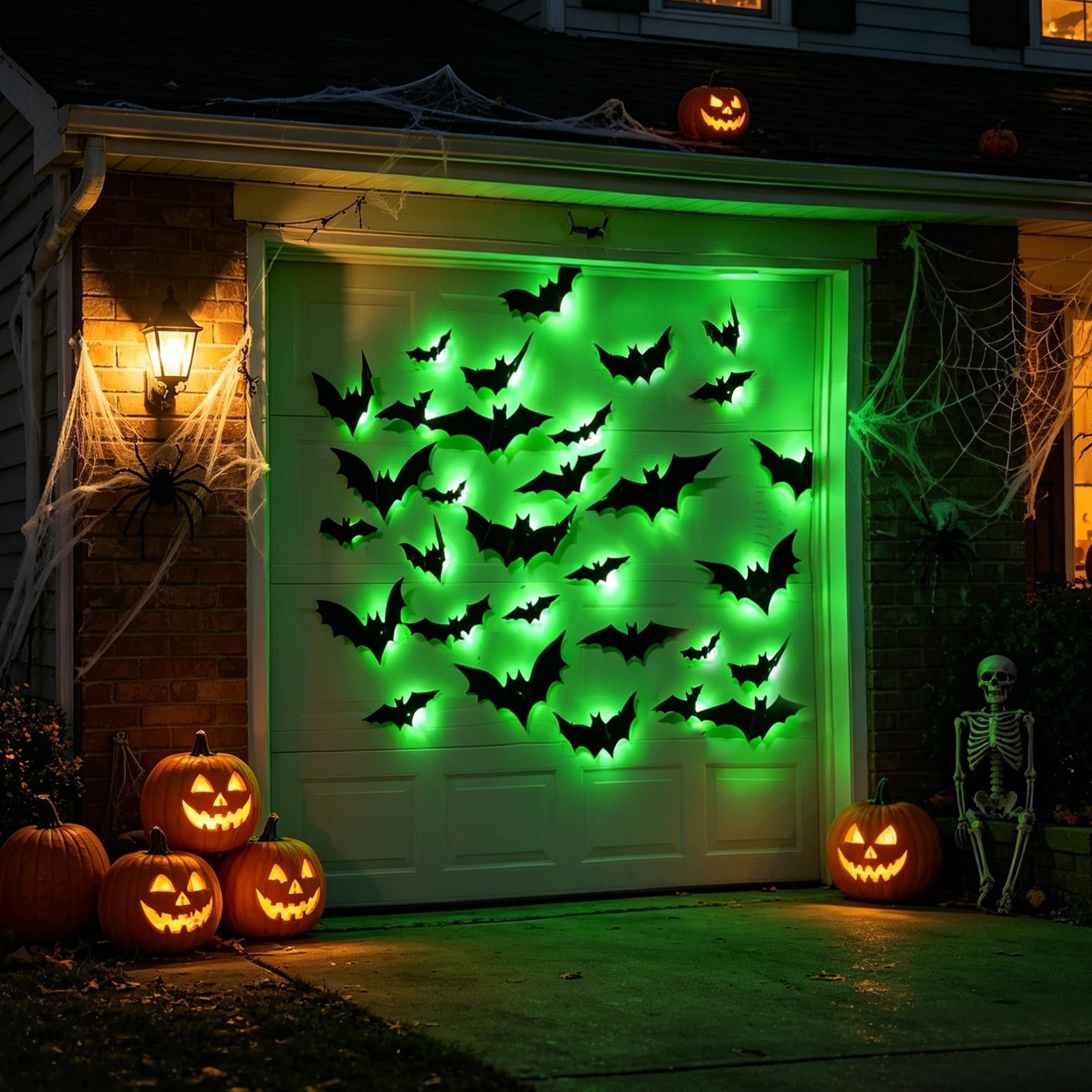 36 Pack LED Halloween Bat Wall Decor Lights Outdoor