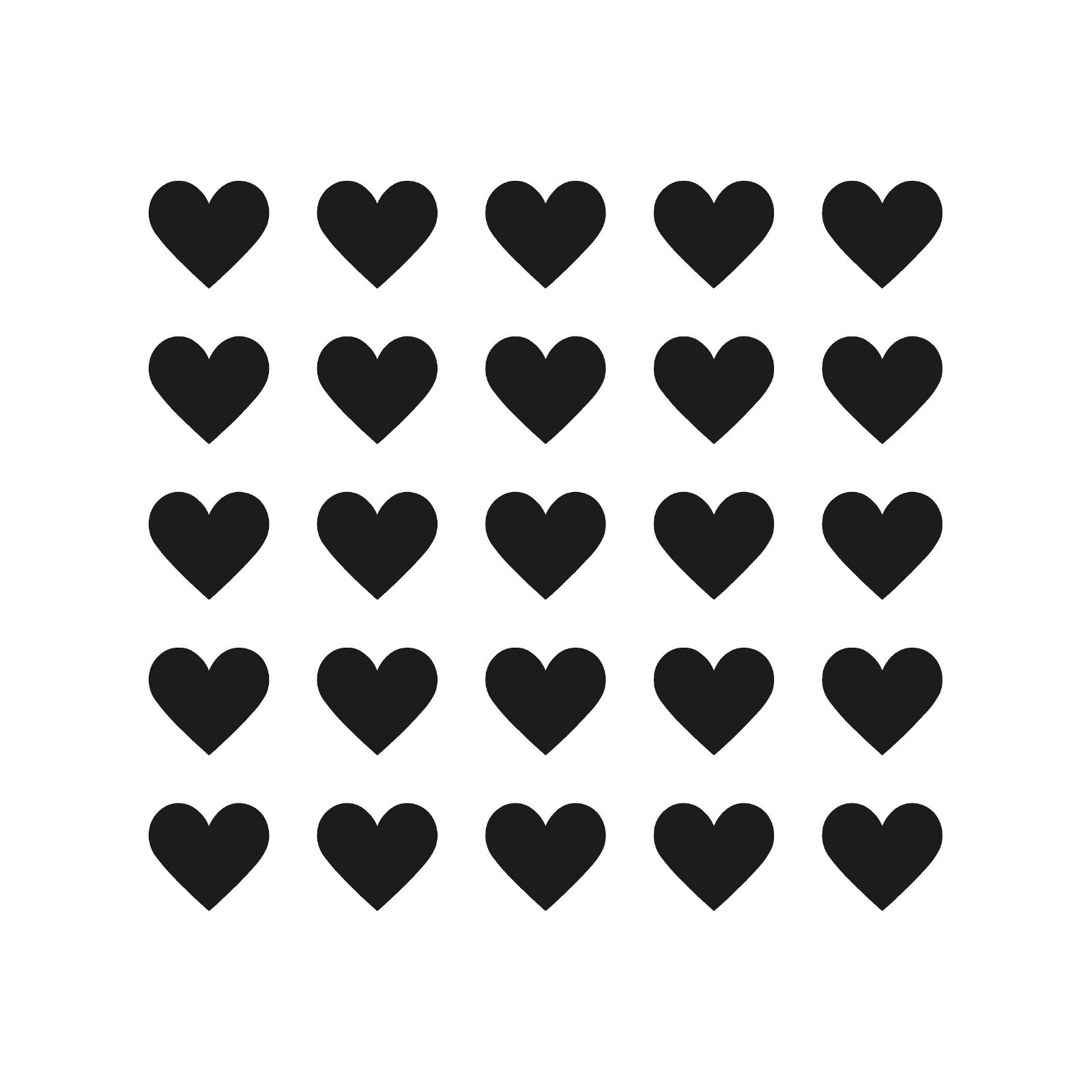 25 Tiny Heart Vinyl Decal love Sticker Set of 25