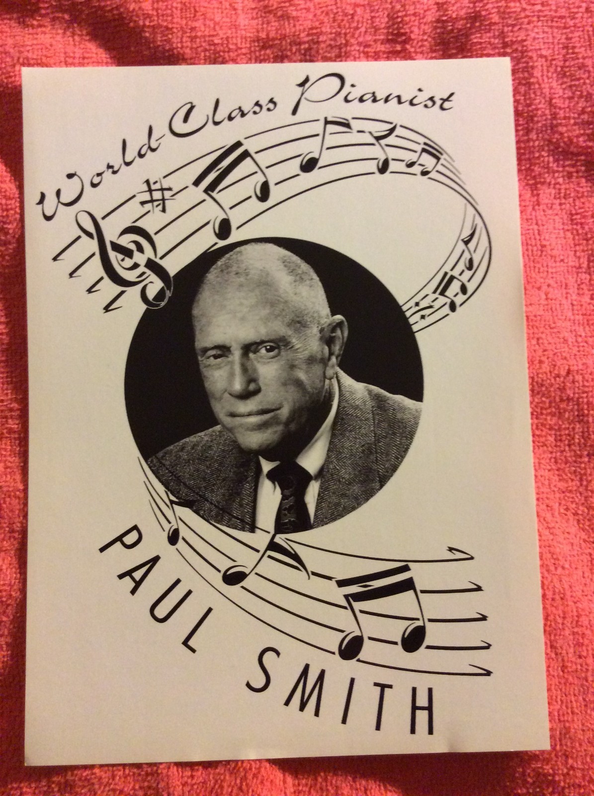 WORLD CLASS PIANIST PAUL SMITH STICKER ESTATE SALE