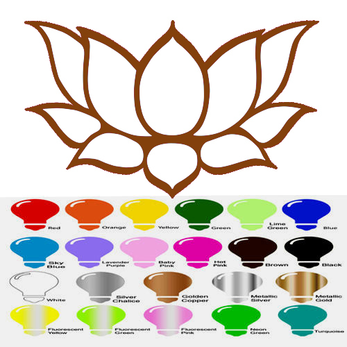 Lotus Flower Vinyl Decal Sticker for Car Window Wall Decor Yoga Buddhism Laptop