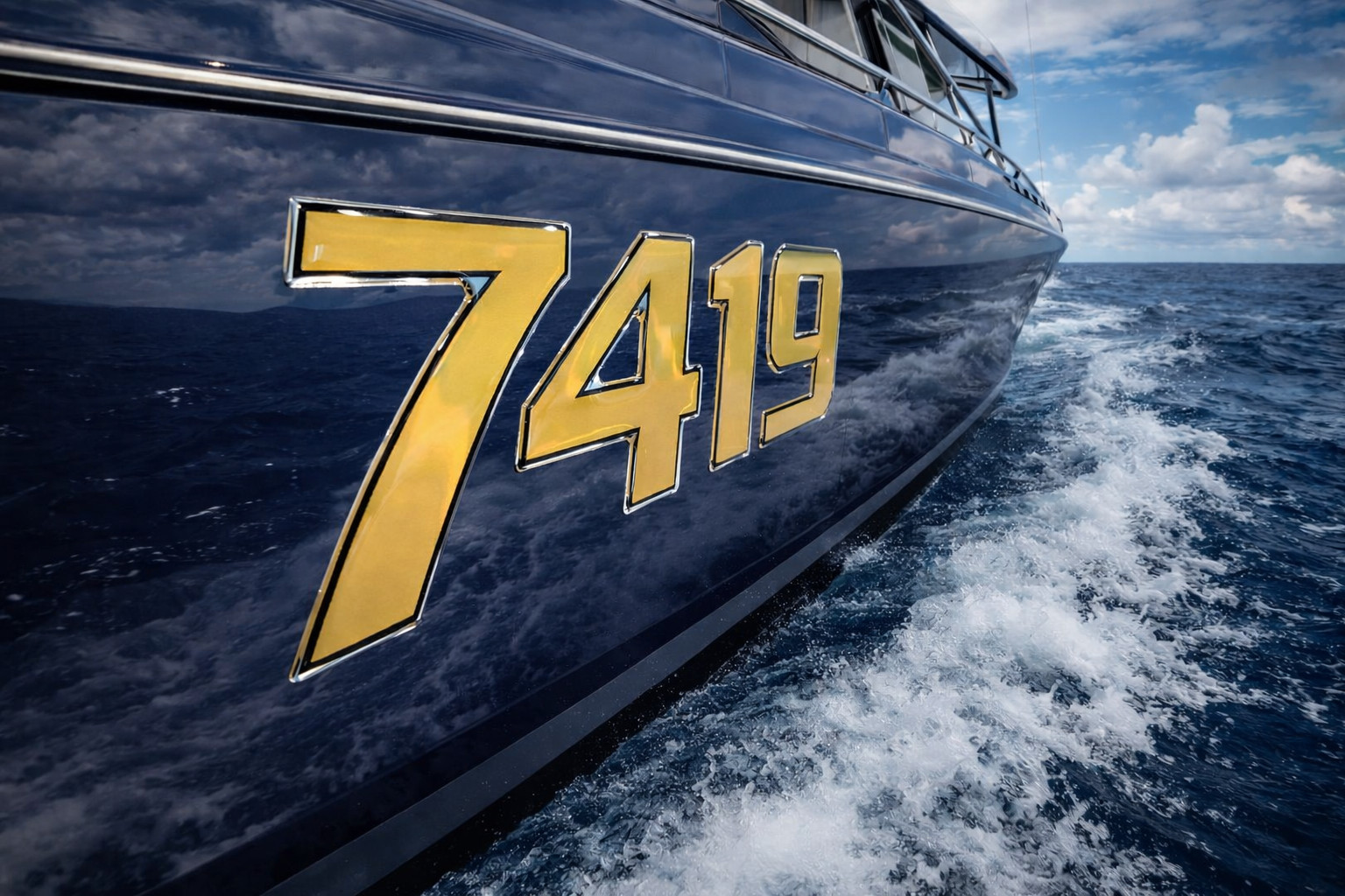 GOLD 3D RAISED BOAT REGISTRATION NUMBERS DOMED MARINE DECALS JET SKI