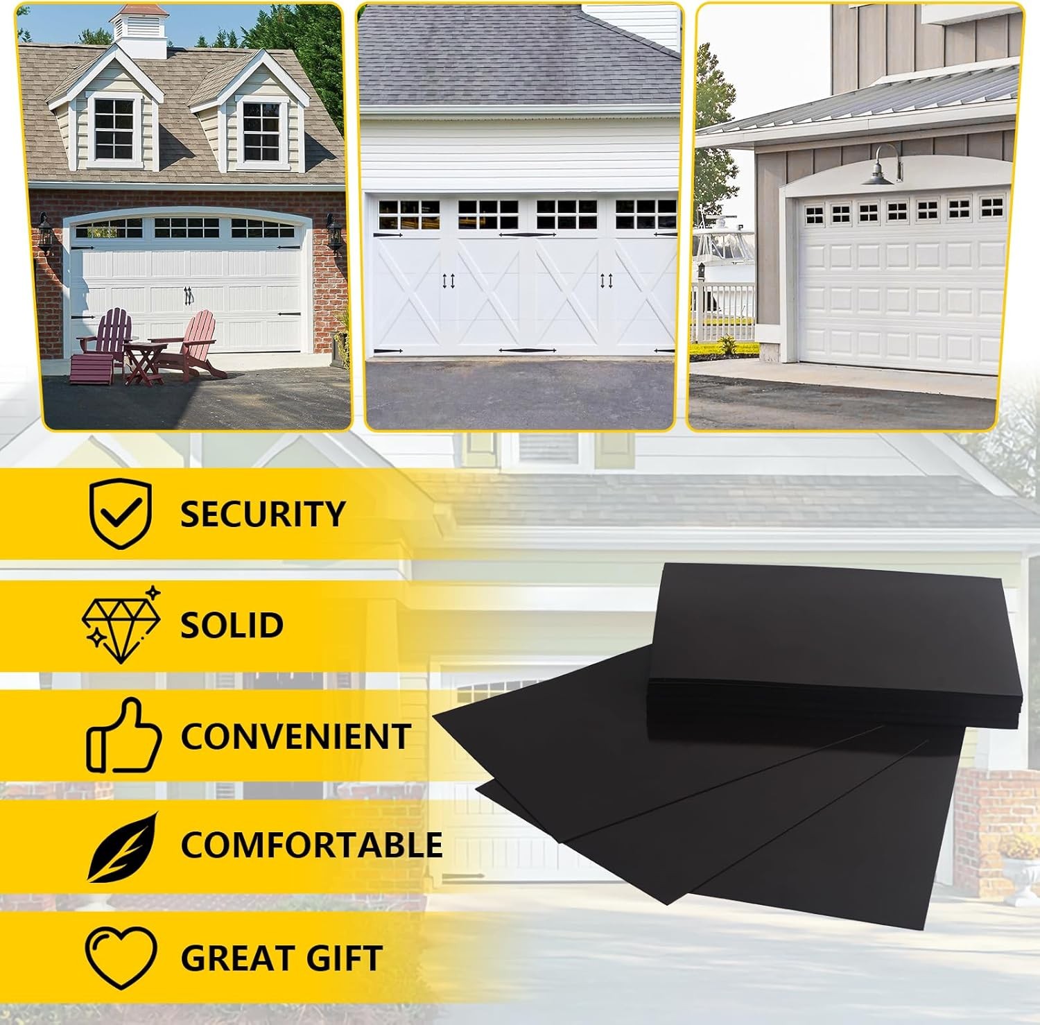 32Pack 2 Car Garage Kits Magnetic Panels Sheets Fake Faux Magnetic Windows Hardw