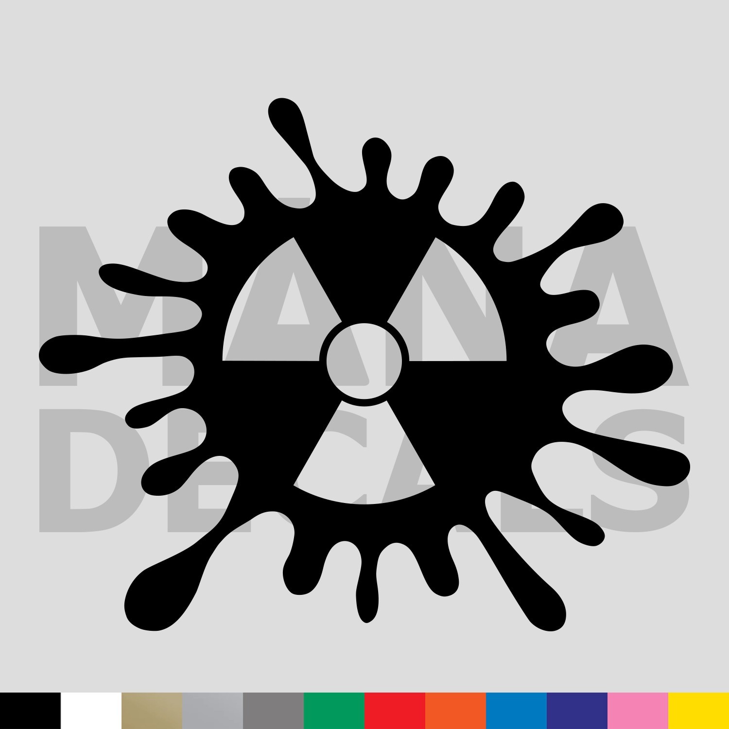 Paint Splash Radioactive Vinyl Die Cut Decal Sticker – Danger Radiation Sign