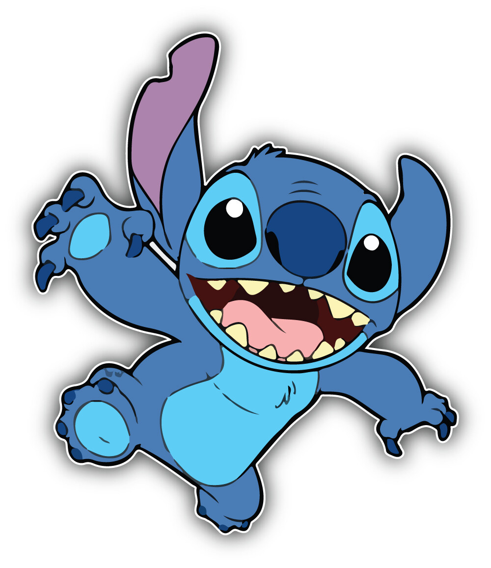 Lilo & Stitch Cartoon Jumping Sticker Bumper Decal – "SIZES"