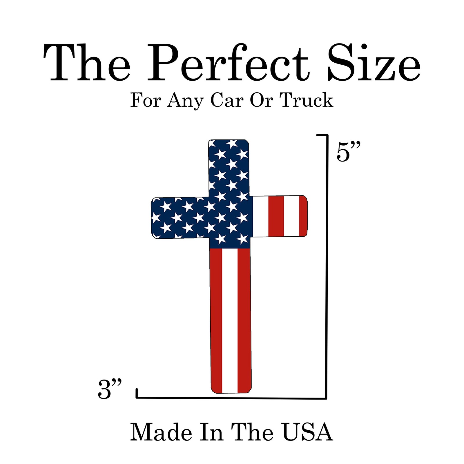Flag Cross US United States of America USA Car Truck Window Decal Sticker Pat…