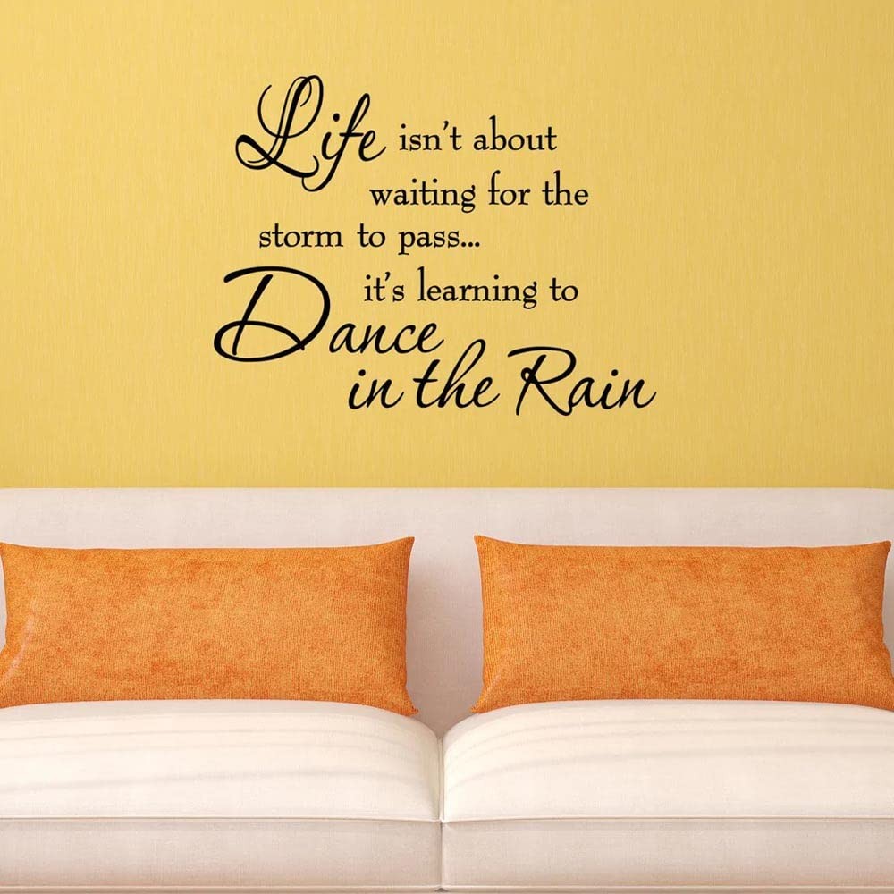 Life Isnt About Waiting for The Storm to Pass Its 16 Inch x 22 Inch, Black