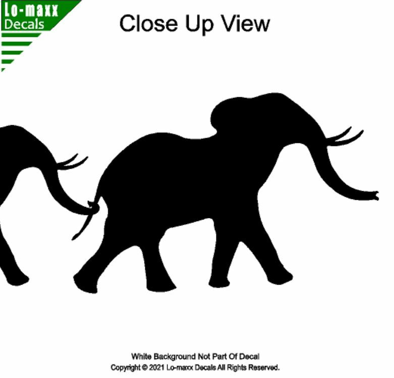 Elephant Family Daddy Momma Children Unique Durable Die Cut Vinyl Decal Art