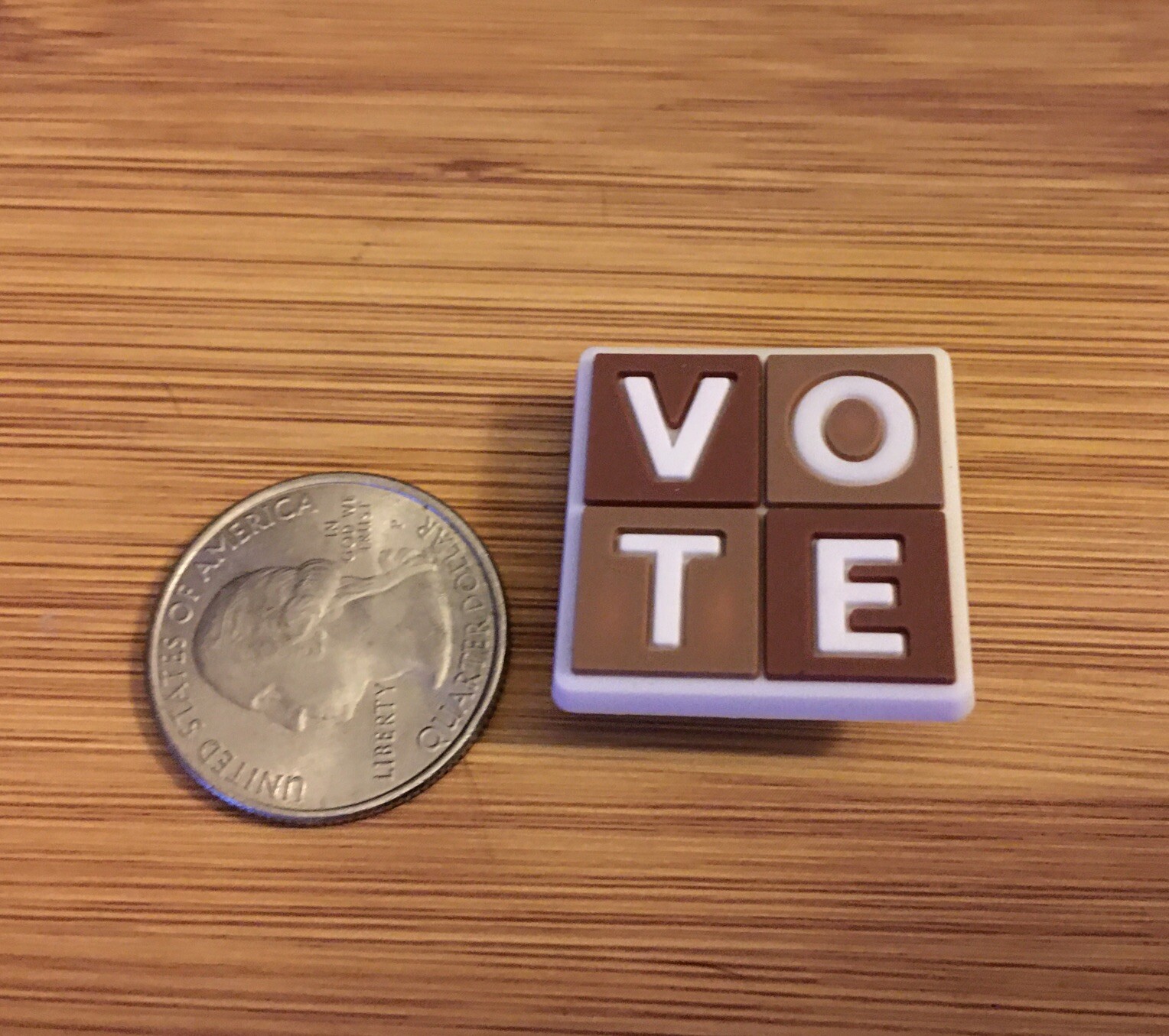 VOTE Square Block Scrabble Letter Shoes Charm Crocs~Stand Out Be Different