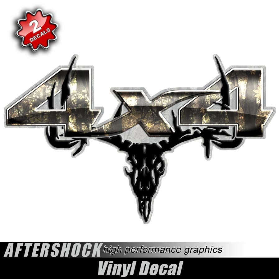 Deer Skull Sticker 4×4 Truck Decal Archery Camouflage Hunting Insanity Ventum V3
