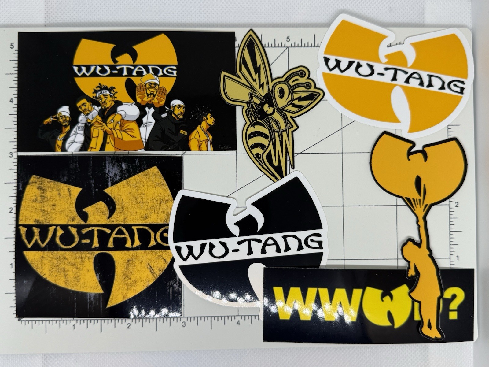 Wu Tang Clan Stickers 7 Sticker Lot