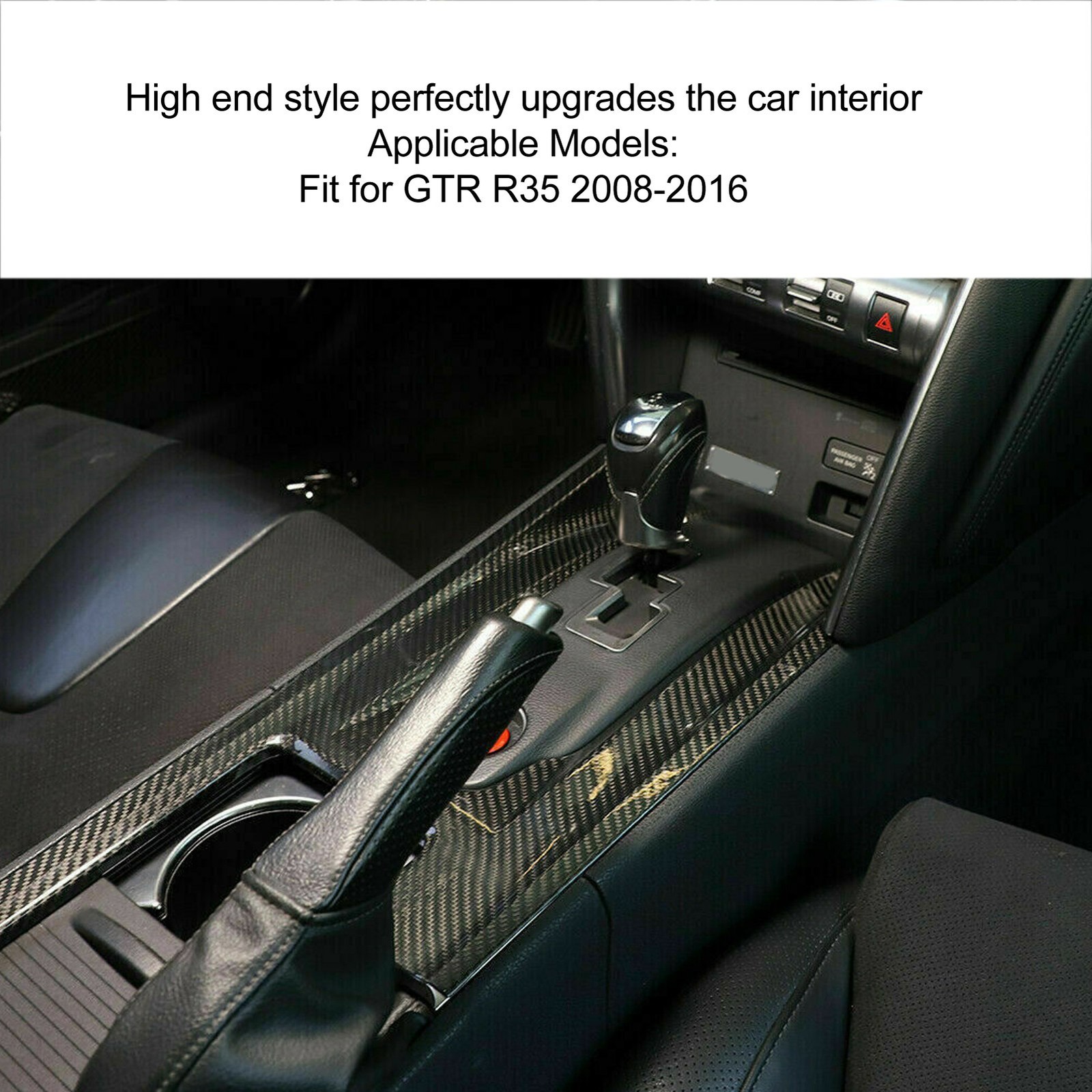Carbon Fiber Central Control Trim For GTR R35 Scratch Protection ZZGE