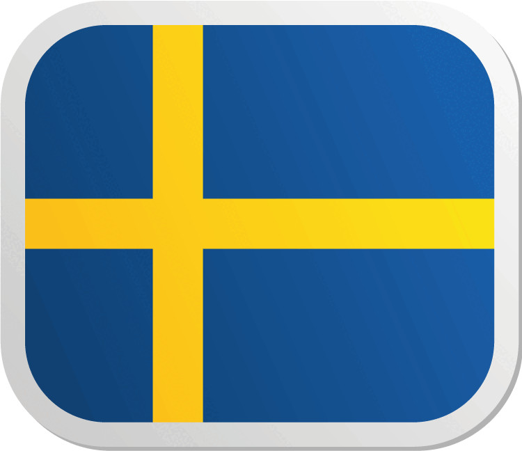 Sweden Square Flag Car Bumper Sticker Decal