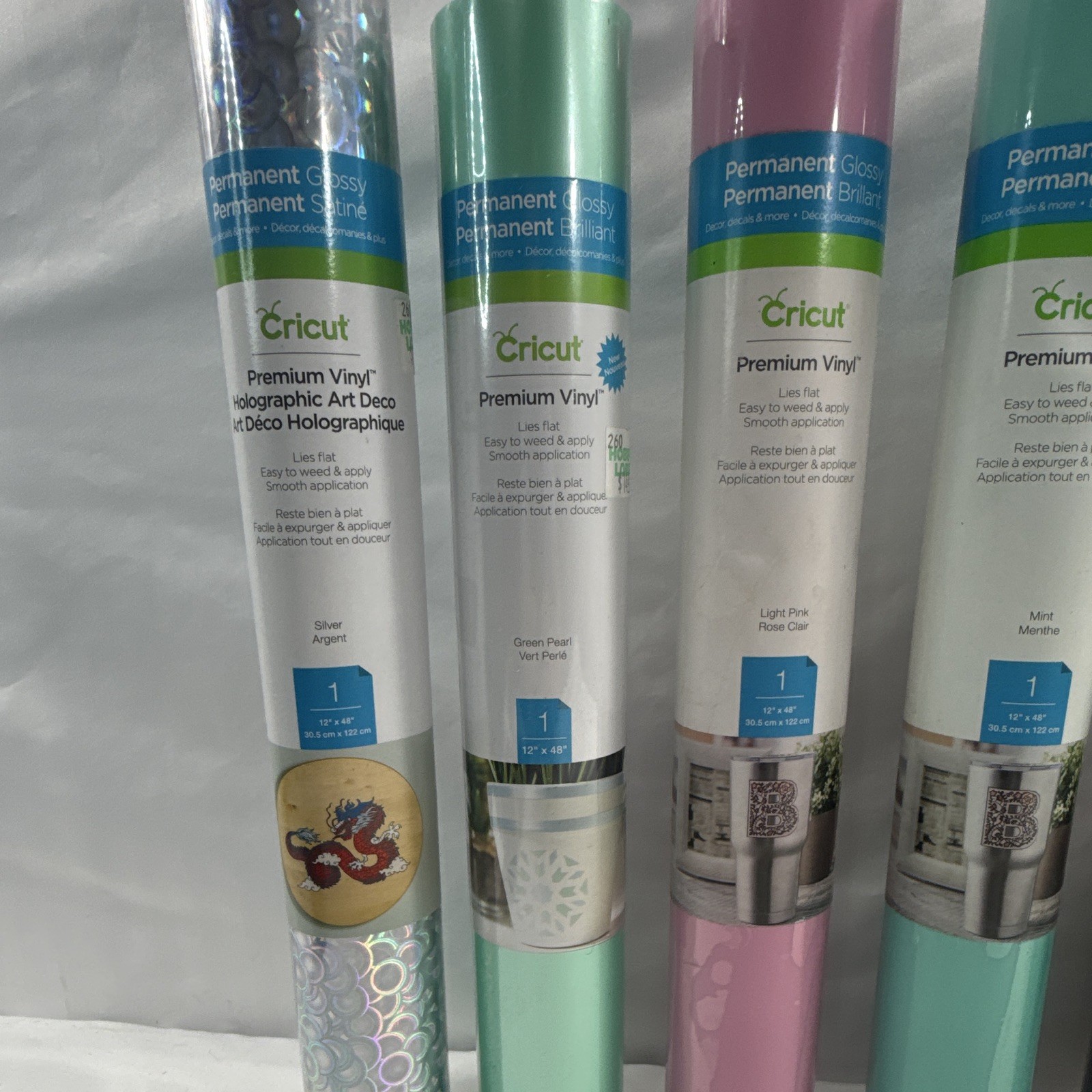 Cricut Premium Vinyl Roll Lot – Assorted Premium Vinyl Rolls, Multiple Rolls