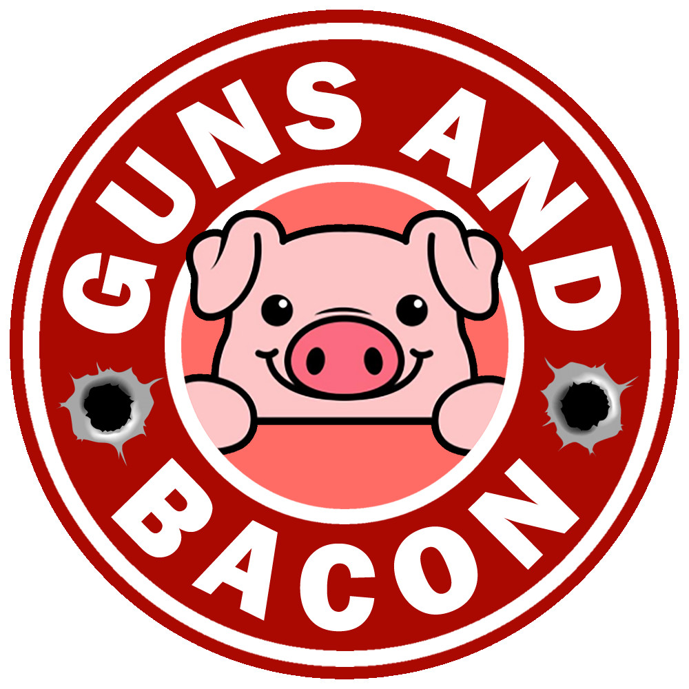 Guns and Bacon 2A Second Amendment Gun Rights NRA Sticker 3 Inch Laptop Decal