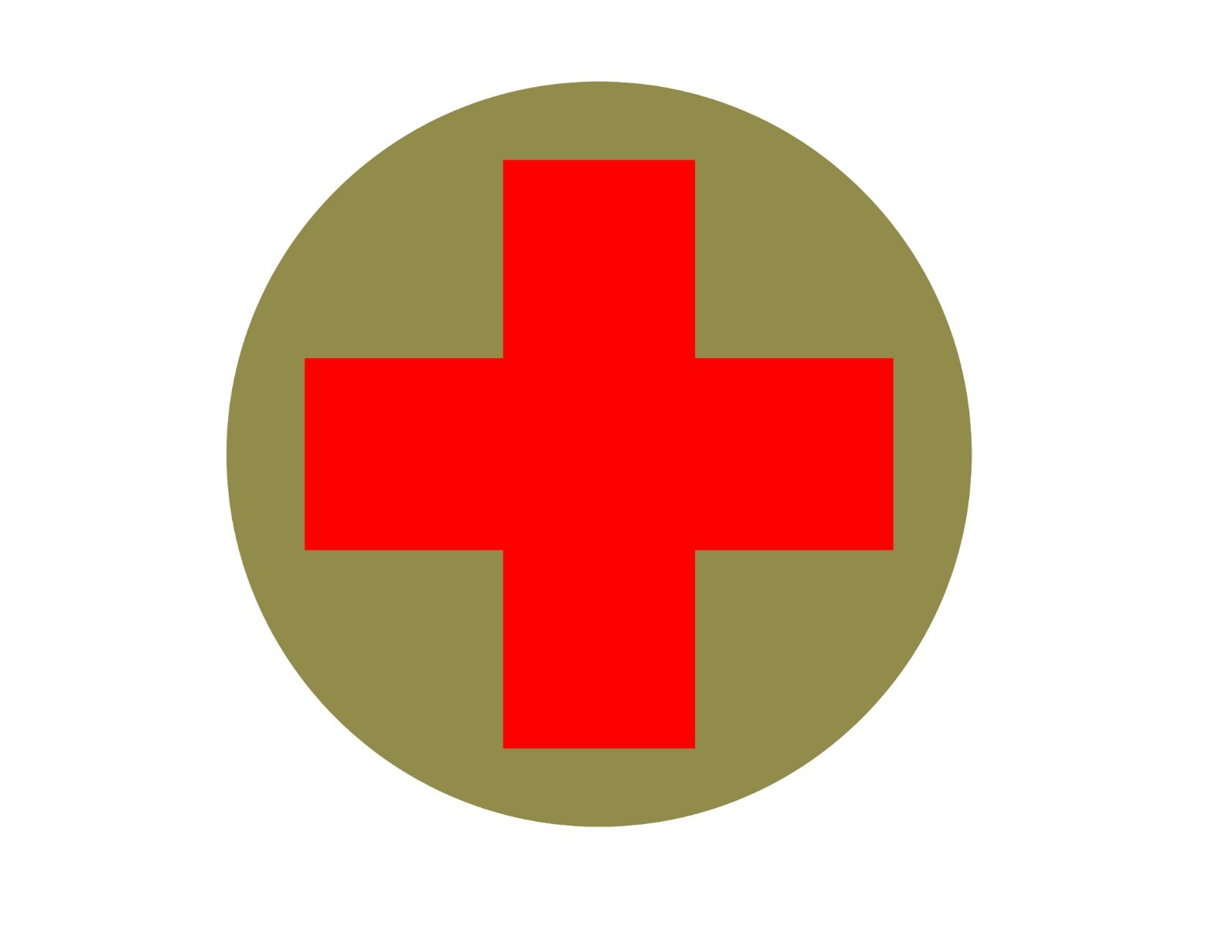 Round Combat Medic Cross Sticker/Decal