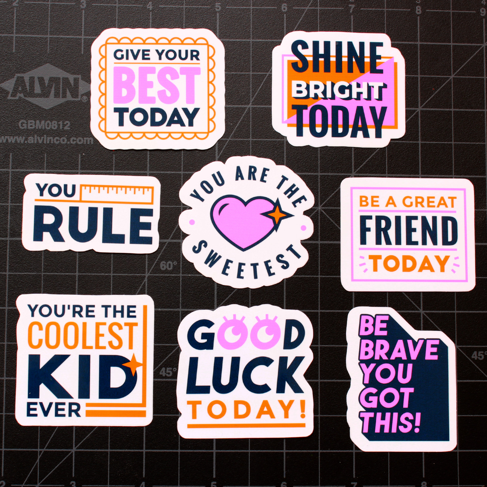 Inspirational & Motivational Lunchbox Laptop Vinyl Stickers Glossy Die Cut 2"