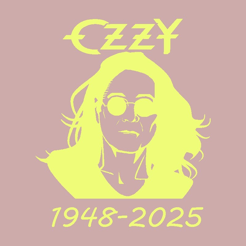 ozzy osbourne Five inch vinyl self adhesive car window/laptop sticker