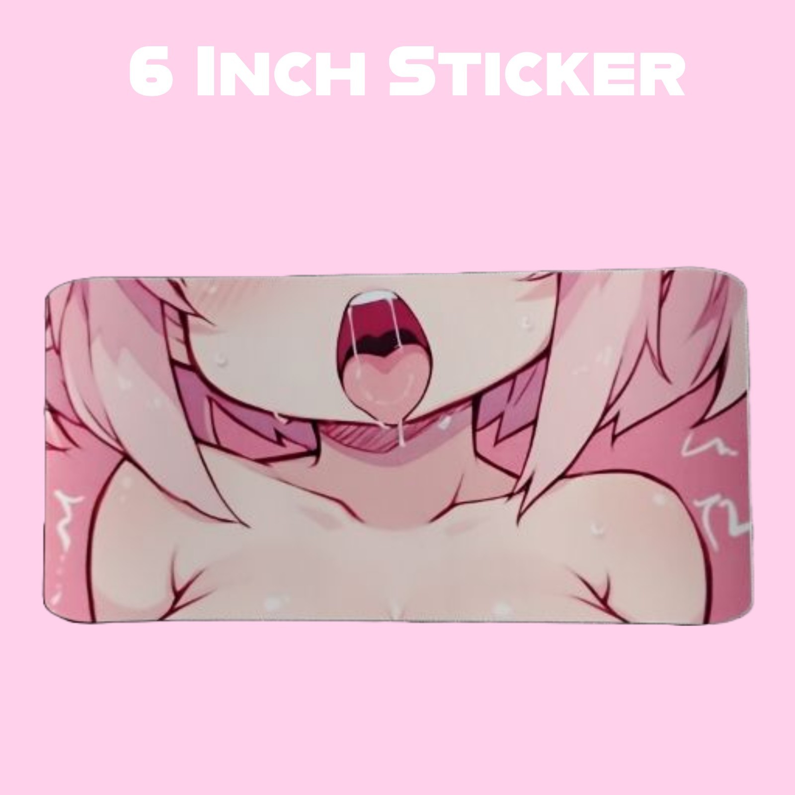 Anime Waifu Glossy Vinyl Decal 6 Inch Waterproof Sticker