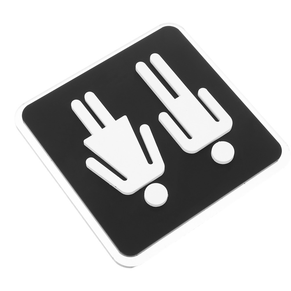 Ladies and Toilet Sign – Strong Self-Adhesive Restroom Signage – Bathroom
