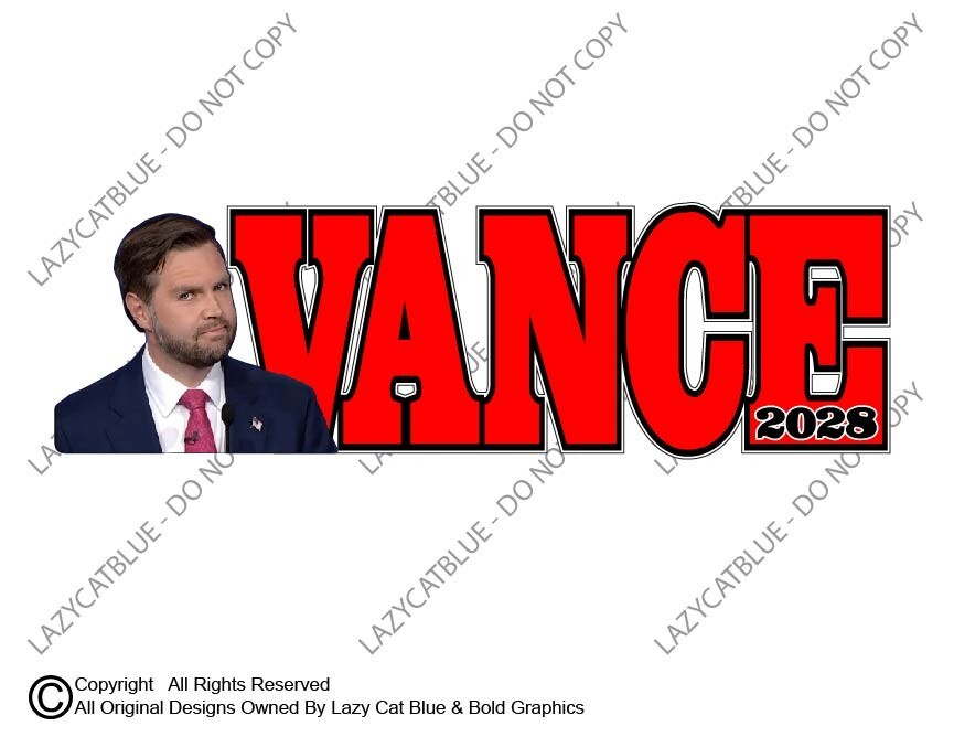 Vance 2028 Vinyl Decal Sticker Printed Die Cut JD Trump MAGA Vote Dance Liberals