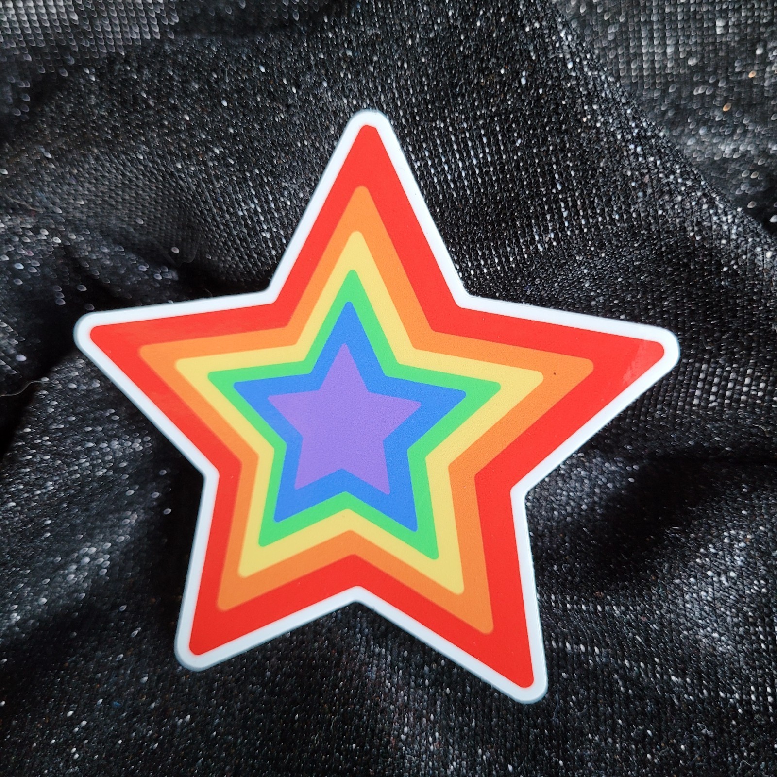 Rainbow Two Pack Stickers ~ Heart & Star ~ Rainbows Vinyl Waterproof Pride LGBTQ