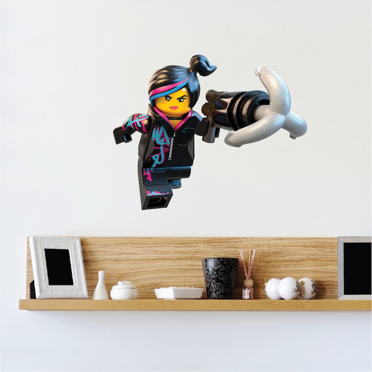 Lego Movie Lucy Wall Decal, Kids Movie Wall Mural, Lego Toy Character, s98